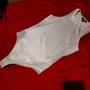 EXPRESS Body Contour Silver Bodysuit Size XS